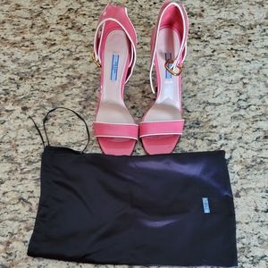 Prada Pink patient leather mid/high heal size 8-9